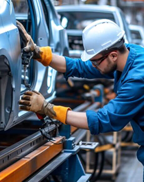man working in automotive manufacturing plant